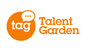 Il logo del giardino dei talenti su sfondo bianco.